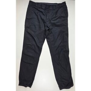 Calvin Klein Mens Slim Fit Jogger Pants Black Stretch Chino 32x30 Elastic Cuff